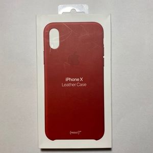 iPhone X/XS Leather Case Product Red